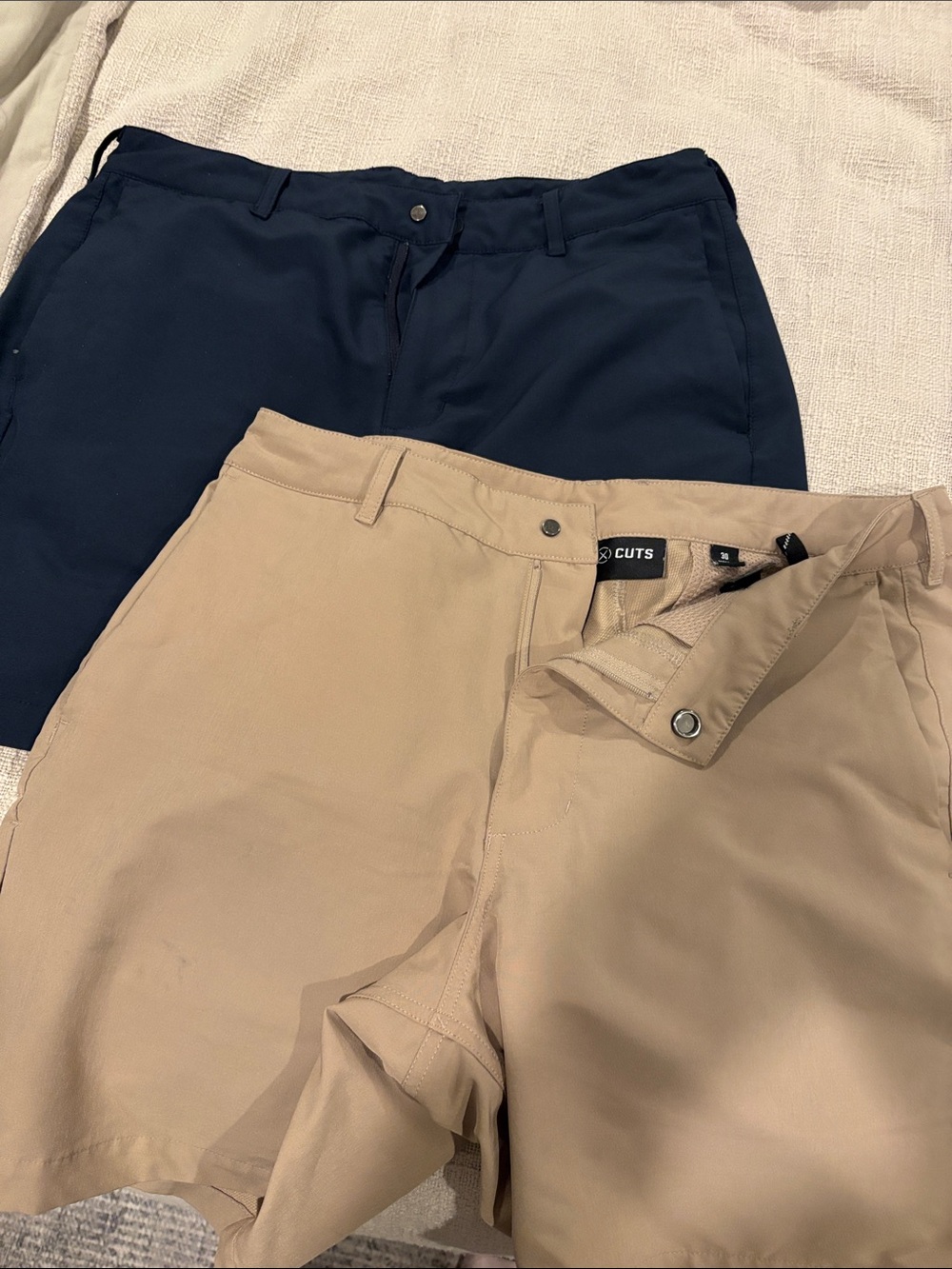 Cuts Clothing Men's Flat Front Shorts - Navy & Khaki